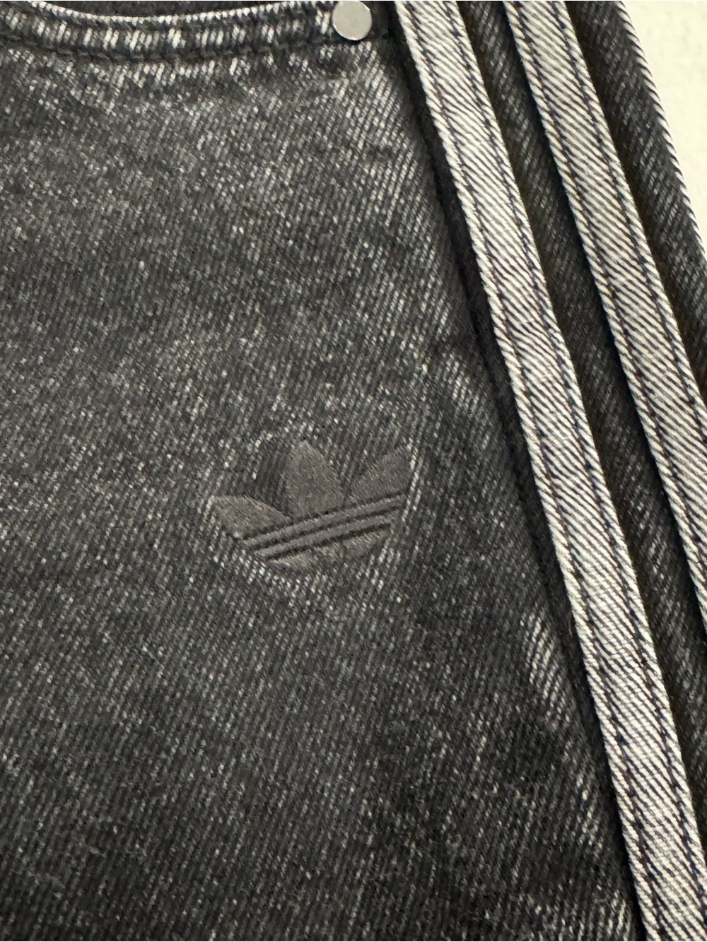 Like New ADIDAS 30/32 Black Women's Wide Leg Jeans - Picture 3 of 4